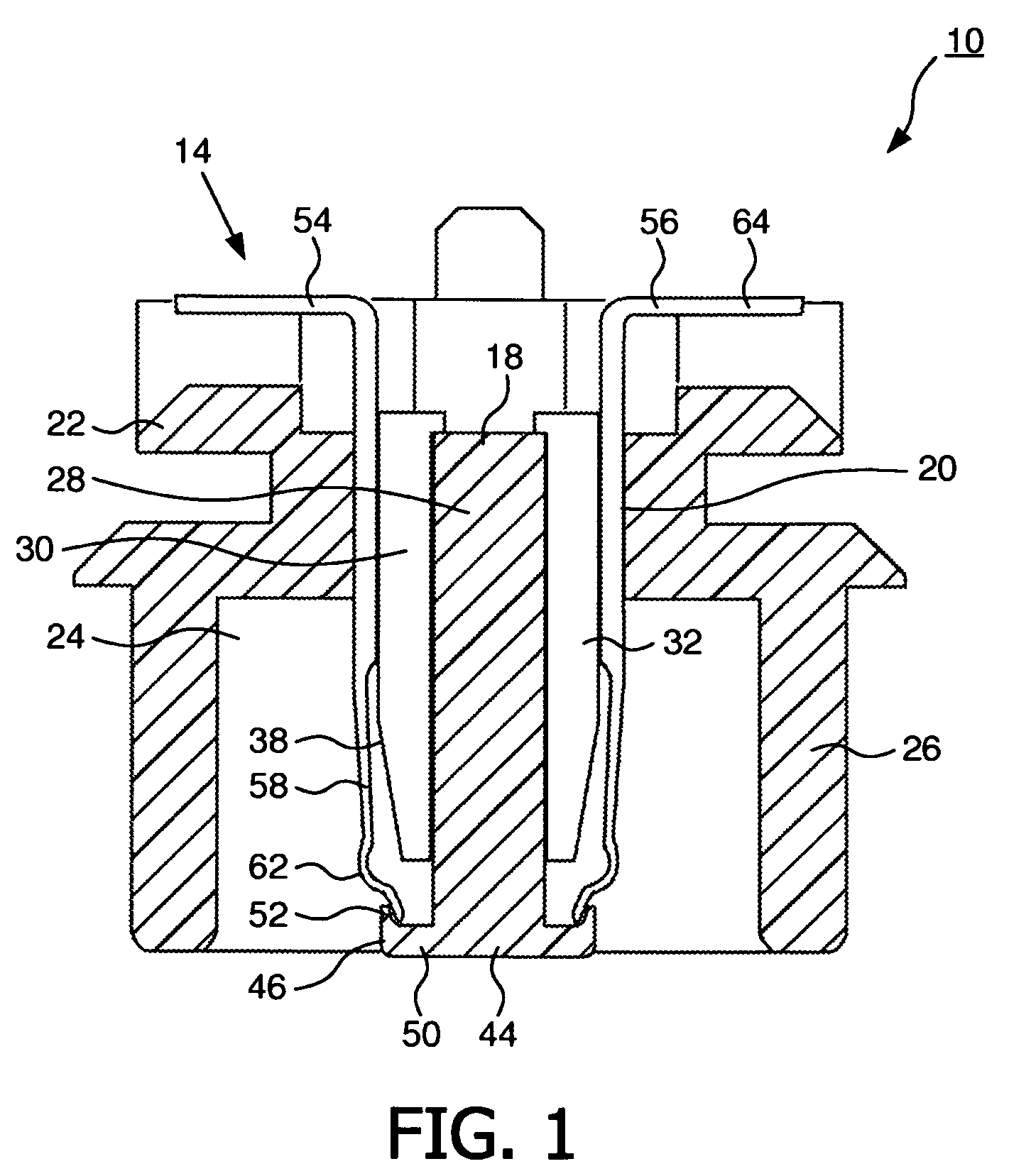 Male connector, female connector and connector arrangement