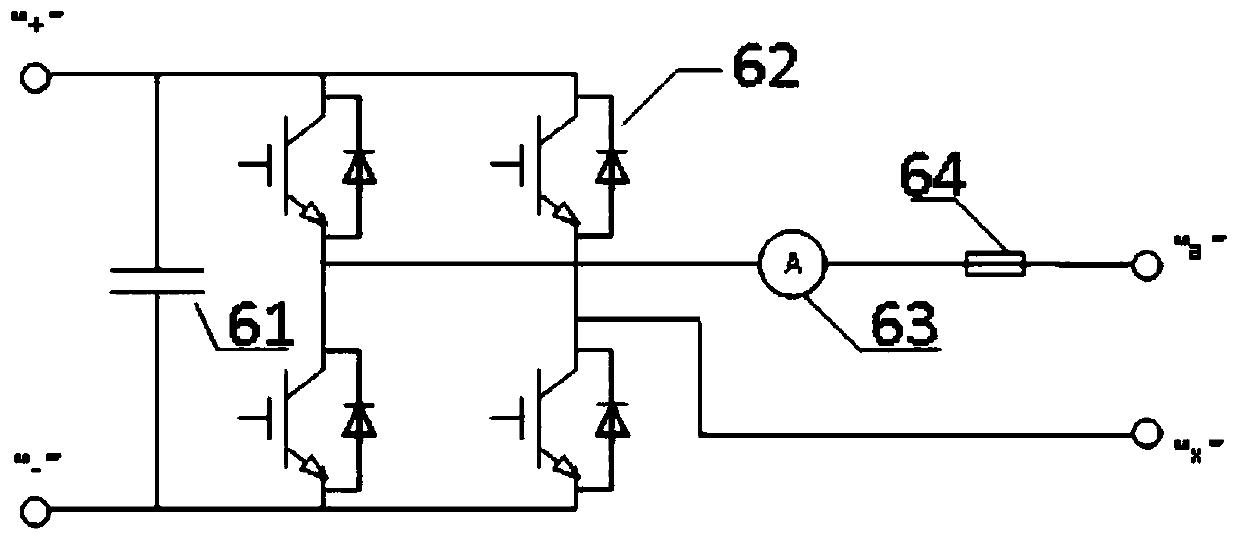 A current conversion device for an automatic phase separation system on the ground of an electrified railway