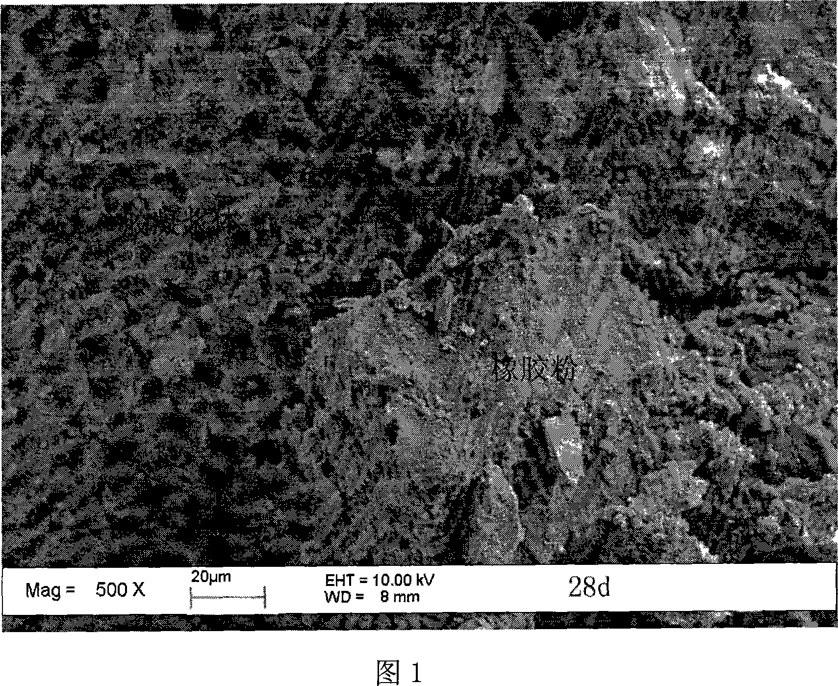 Environment-friendly type thermostable rubber high-strength concrete