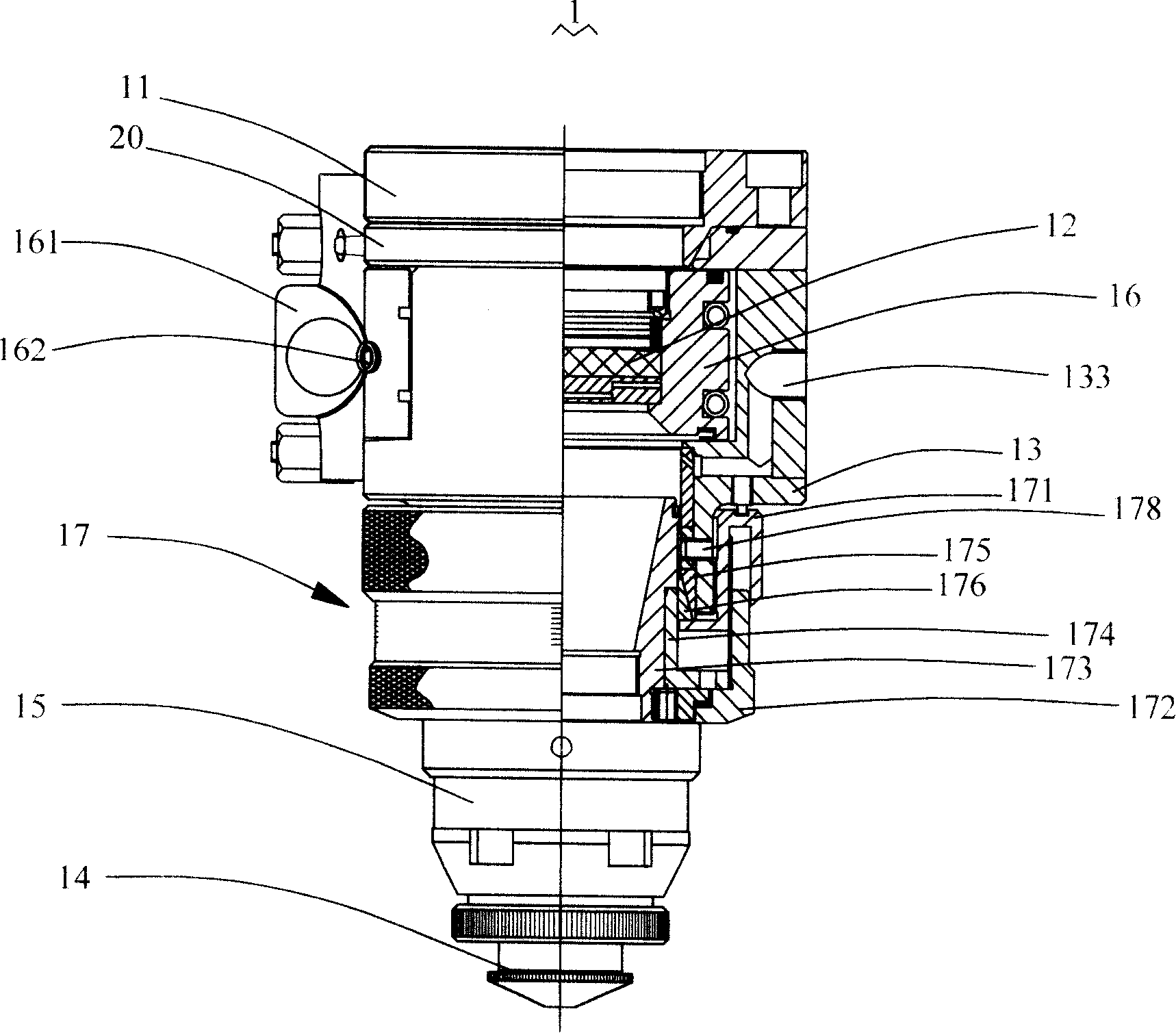 Laser cutting machine tool and cutting head for laser cutting machine tool