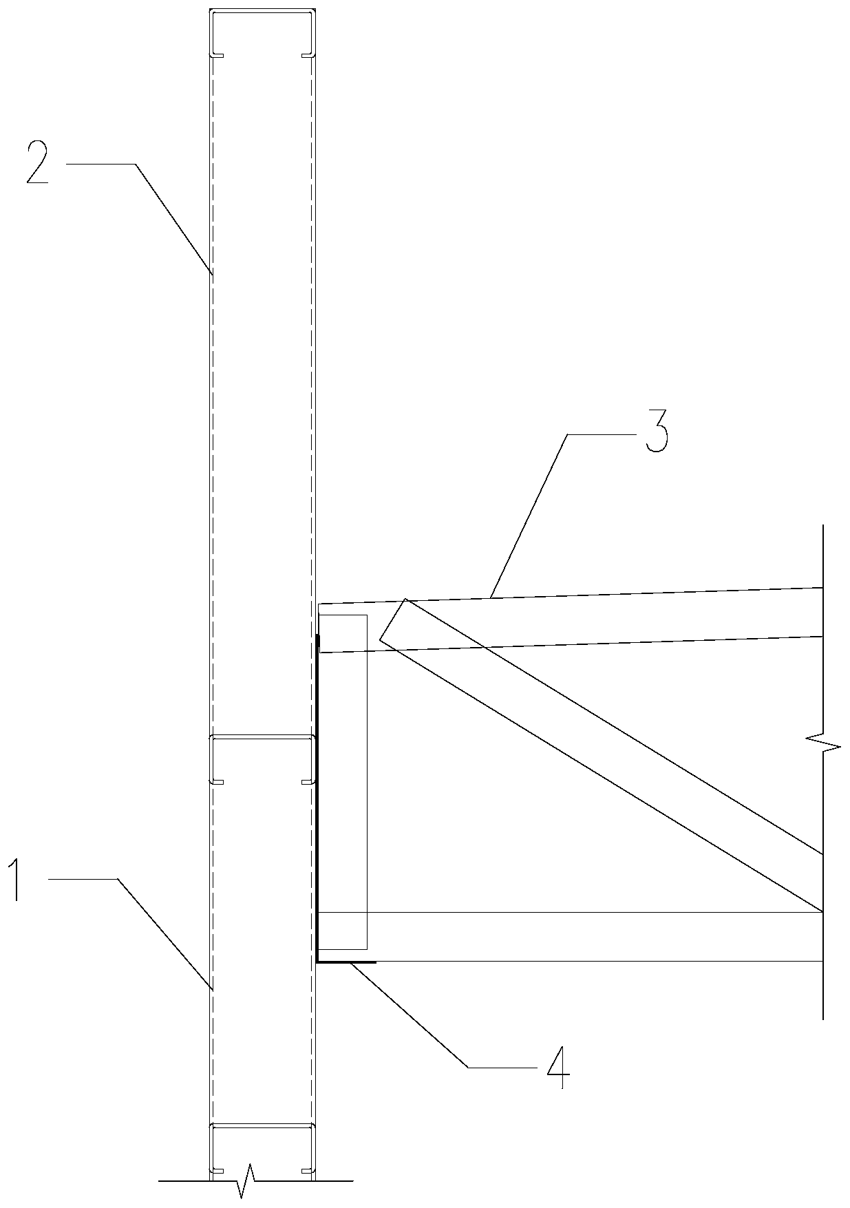Light steel building waterproof parapet and construction method thereof