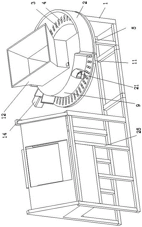 Hollow capsule ring conveying device