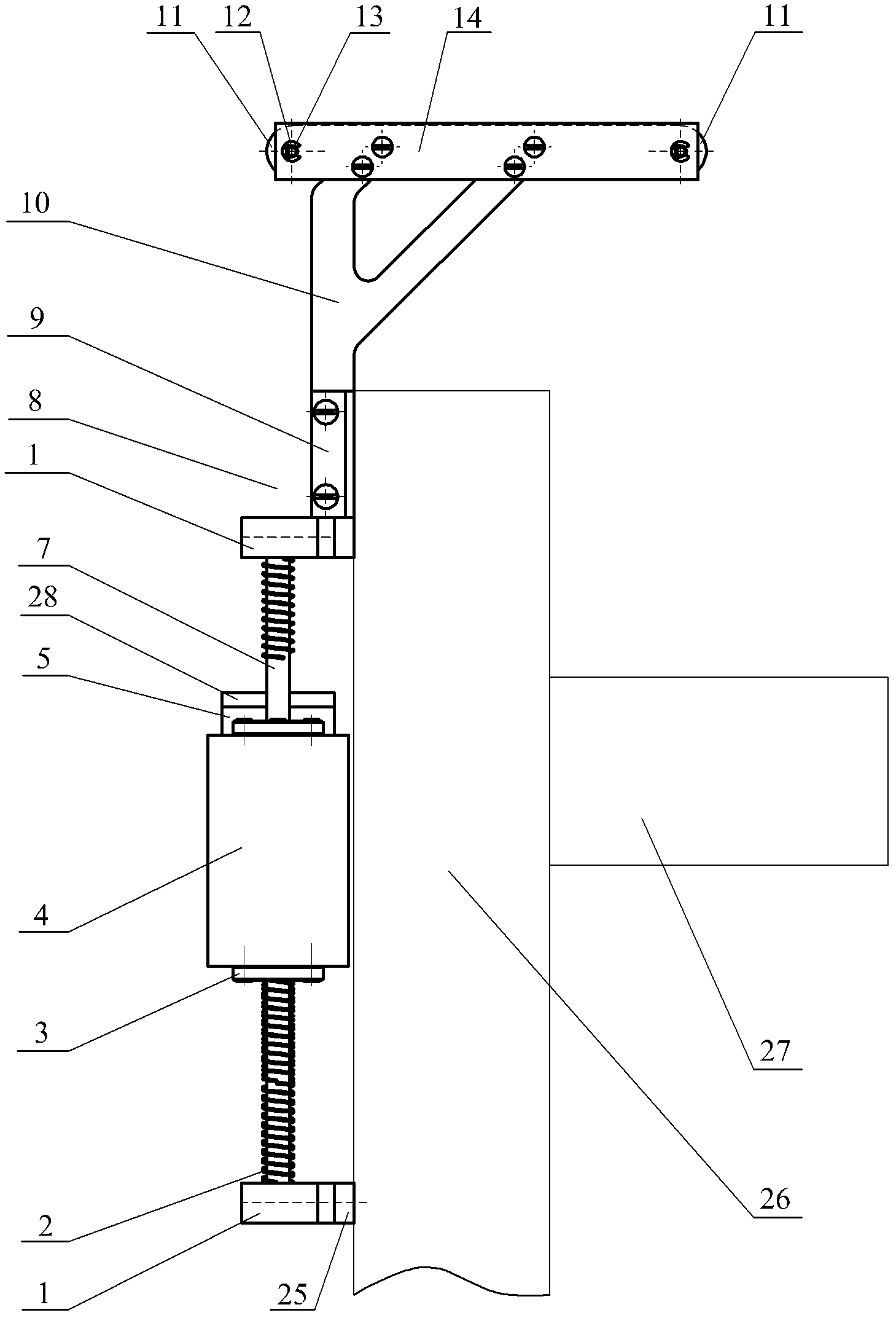 Vertical axis counterweight device for complex curve multi-axis linkage processing machine tool