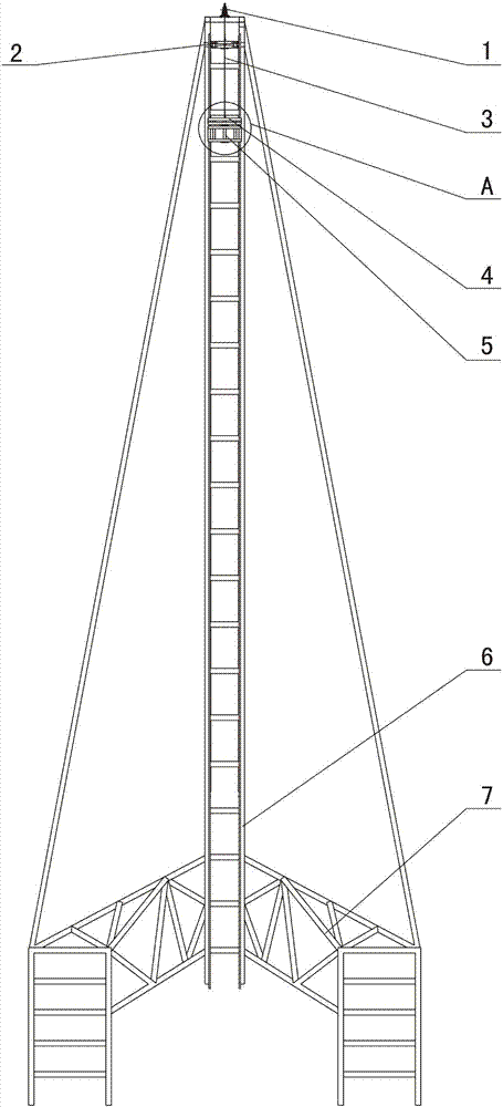 A fall-back stop mechanism for a super-large falling device