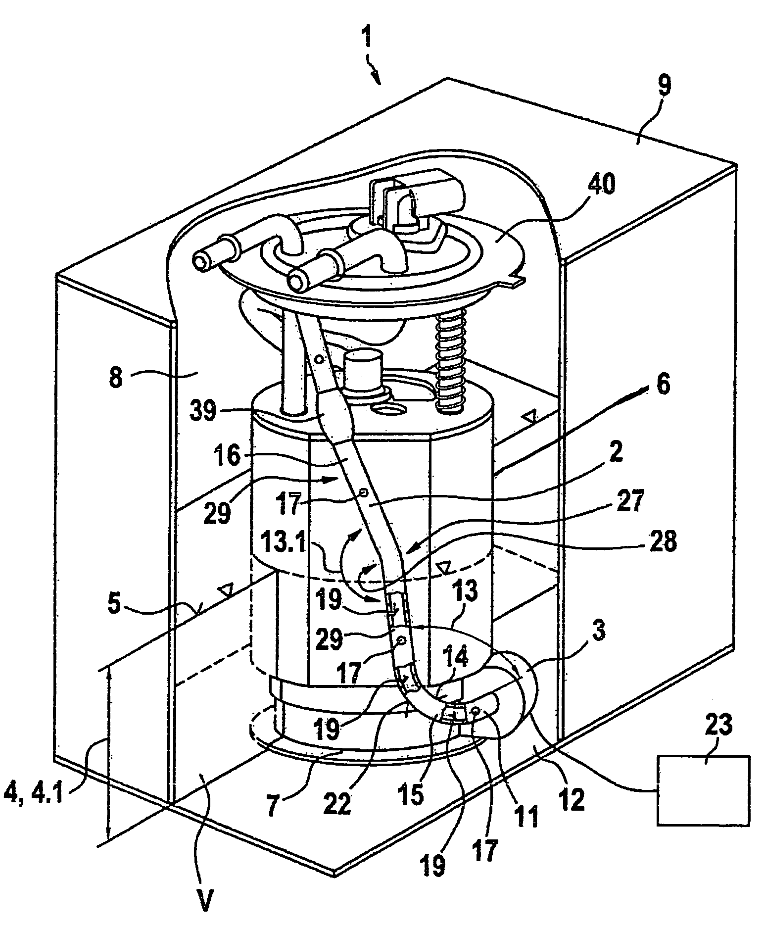 Device for measuring the level of a fluid in a fuel tank of a motor vehicle