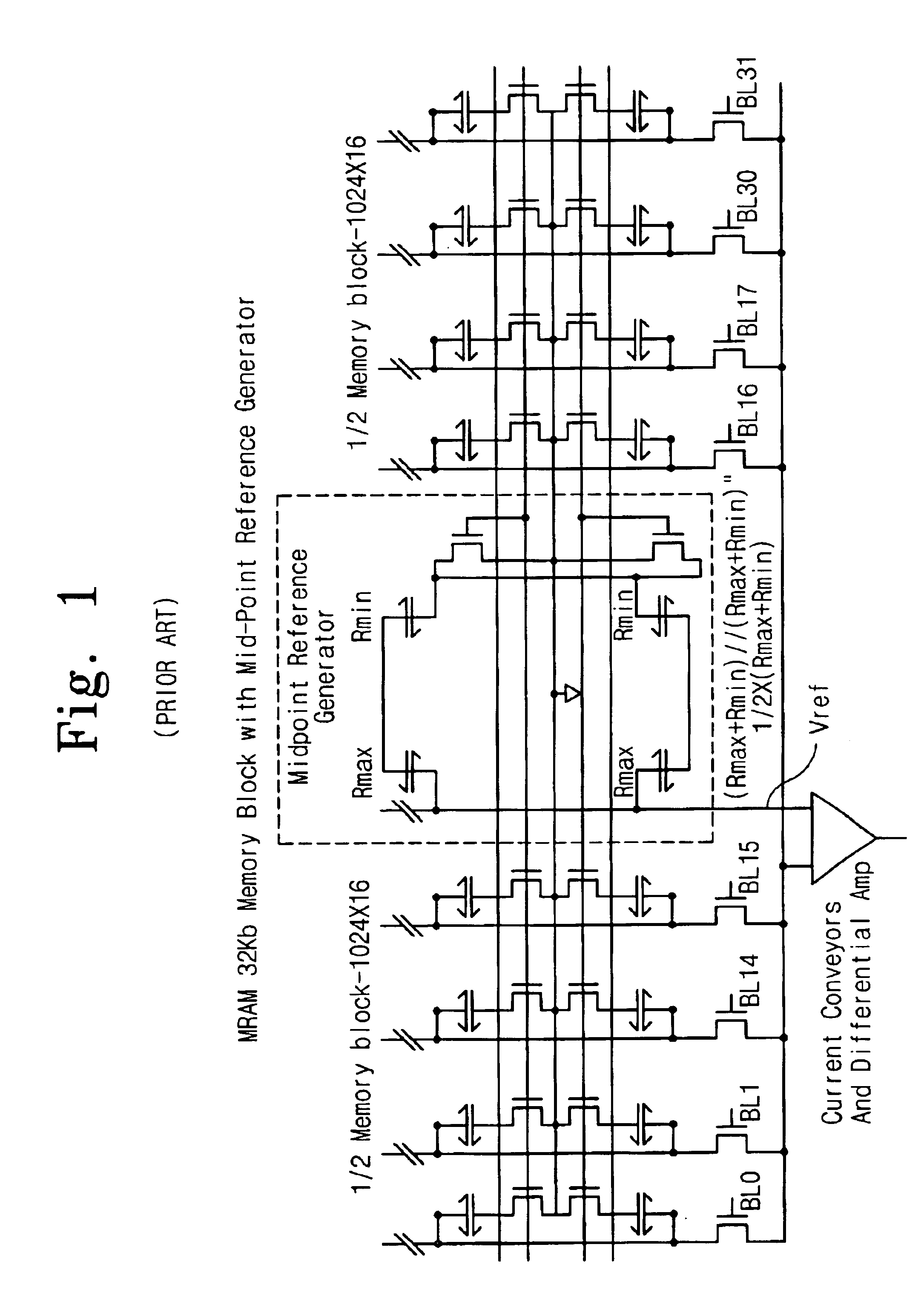 Magnetic memory device implementing read operation tolerant to bitline clamp voltage (VREF)