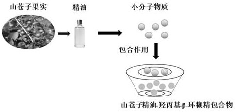 Litsea cubeba essential oil-hydroxypropyl-beta-cyclodextrin inclusion compound as well as preparation method and application thereof