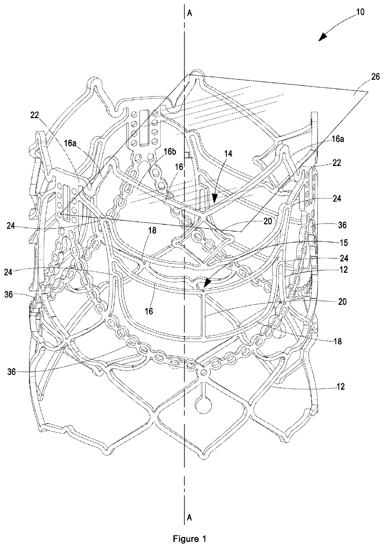 Expandable stent and methods of crimping and expanding such stent ...