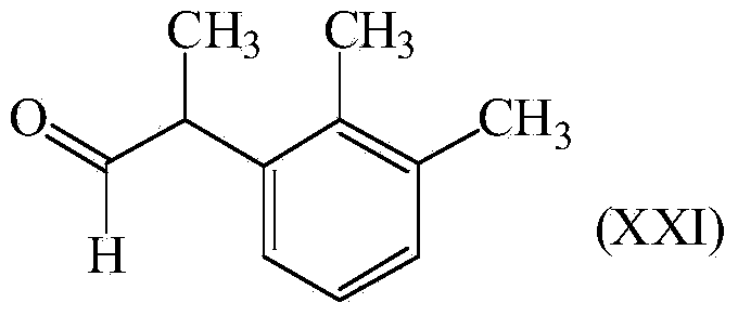 Method for preparation of 2-(2,3-dimethylphenyl)-1-propanal with chloroacetone