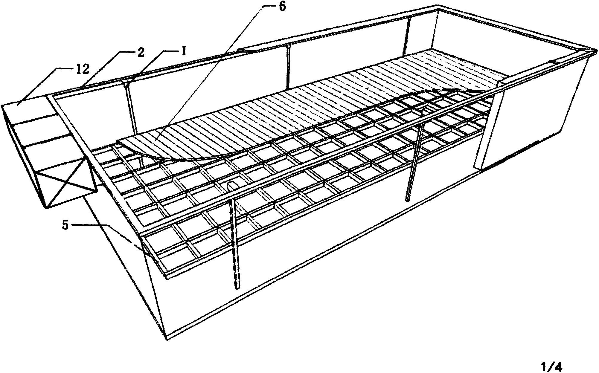 Technology of swimming pool with lift-type movable floor