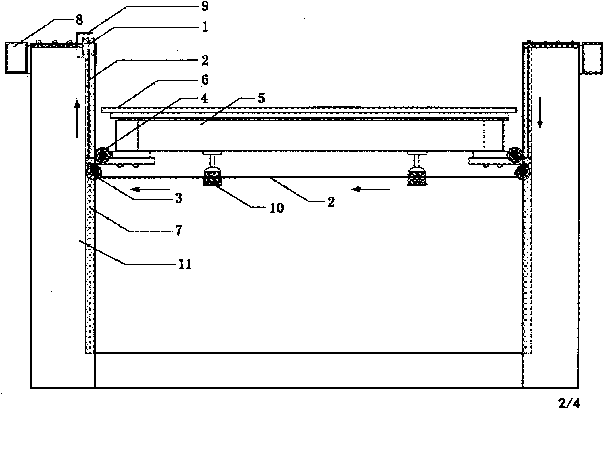 Technology of swimming pool with lift-type movable floor