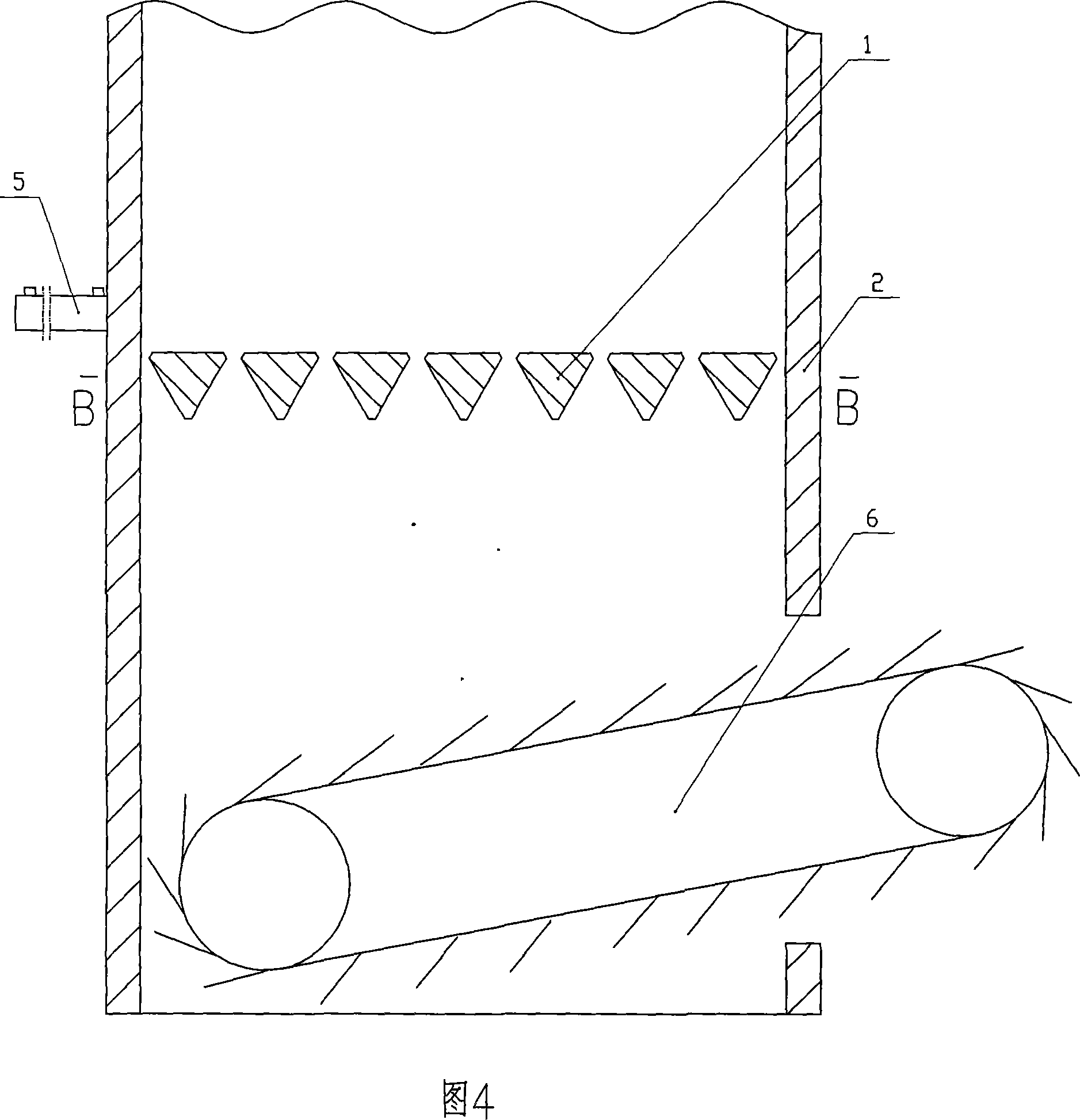 Triangle roll-over type moving grate