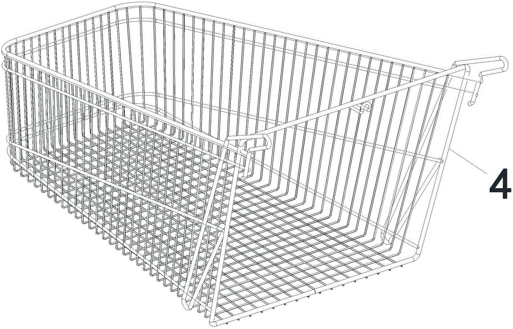 A supermarket shopping trolley with variable telescopic distance and its realization method