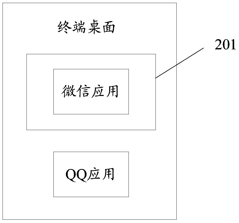 Application calling method and terminal