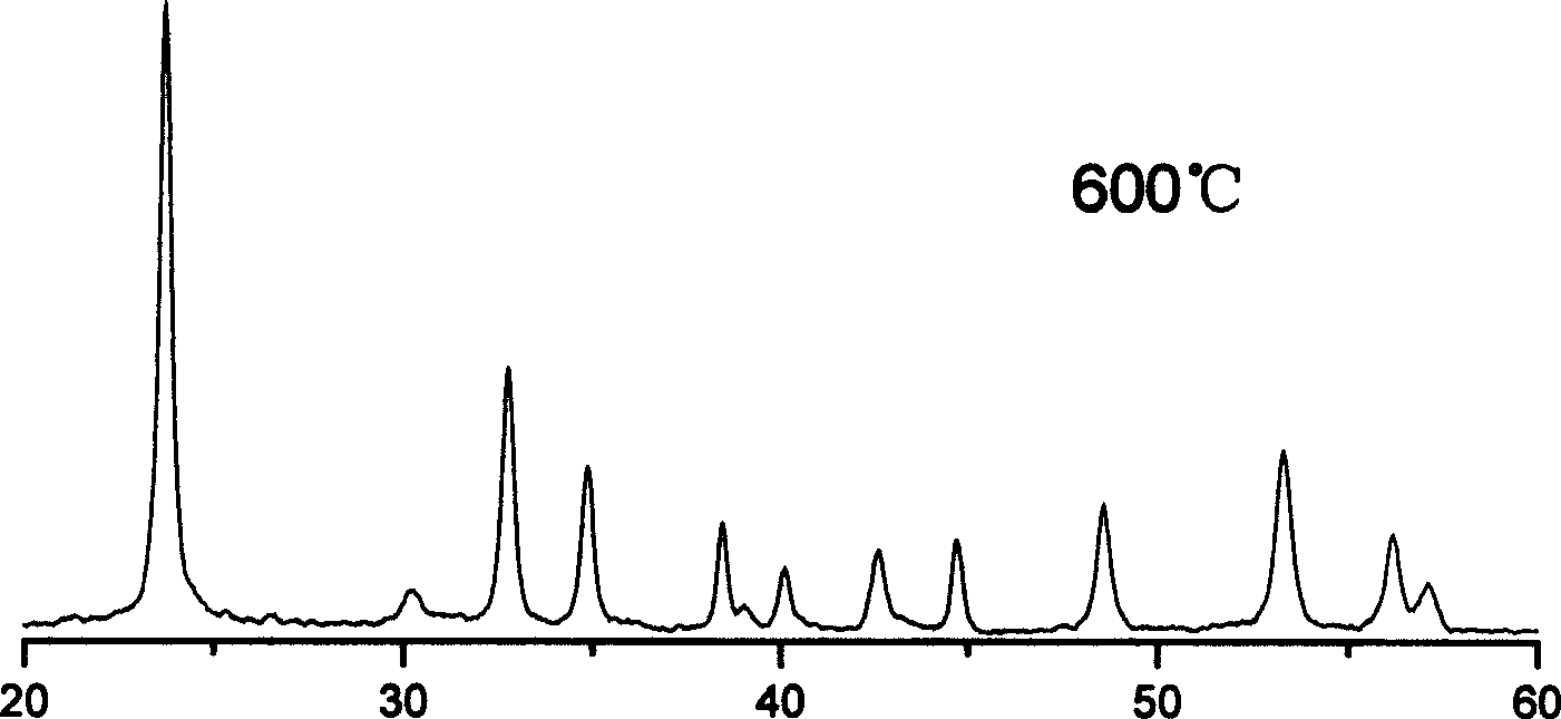 Method of preparing lithium niobate nanometer powder at low-temp by citric acid gel method