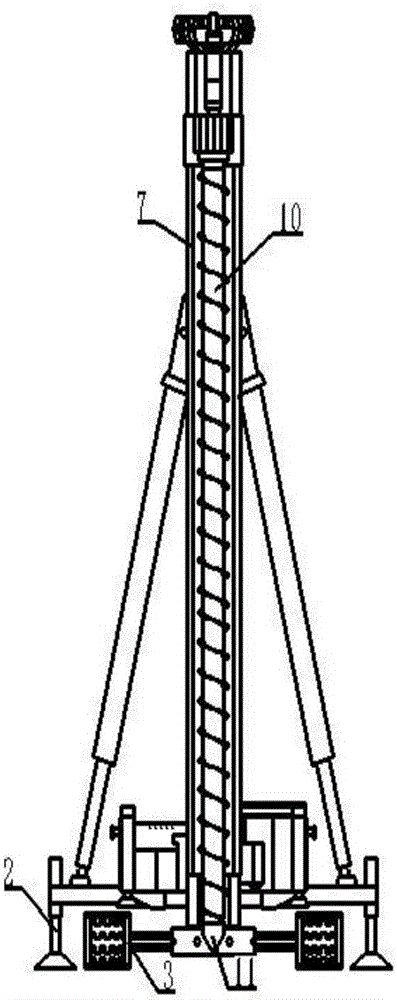 Drilling rod designed on the basis of Lelord triangle principle and multi-function drilling machine