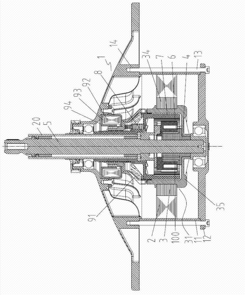 Motor assembly for vertical axis washer