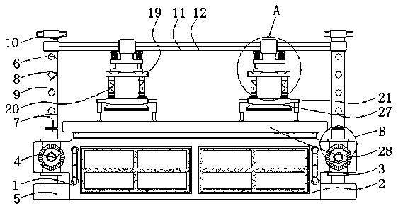 Sealing device of stable structure for mask packaging bag