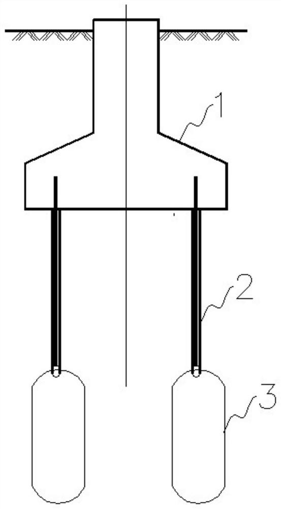 Electric transmission line narrow-base steel tube tower plate type prestress pressure-bearing type anchor rod structure