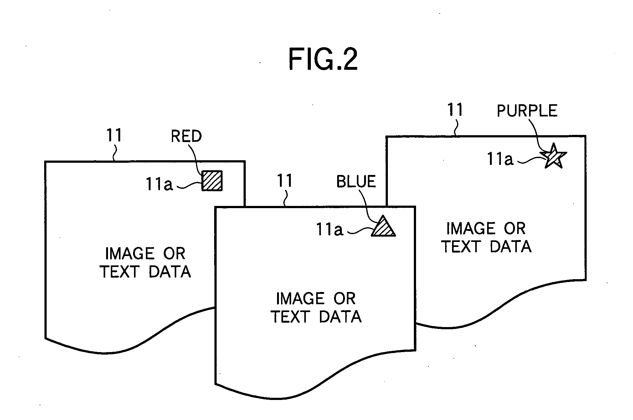 Image input and output apparatus selecting processing according to colored pattern