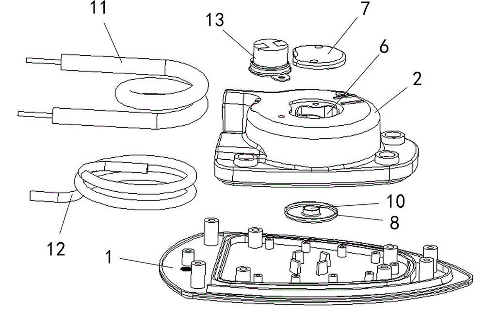 Novel steam generating device for steam iron