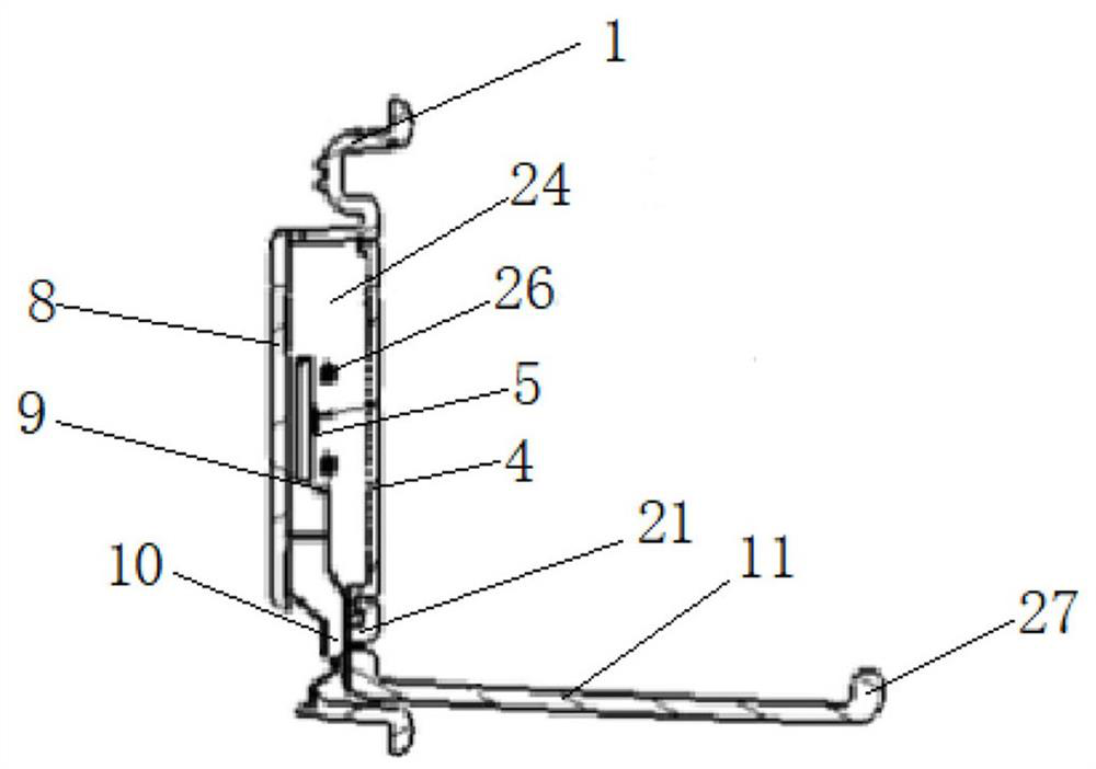 Vehicle sun visor LED lamp mounting structure