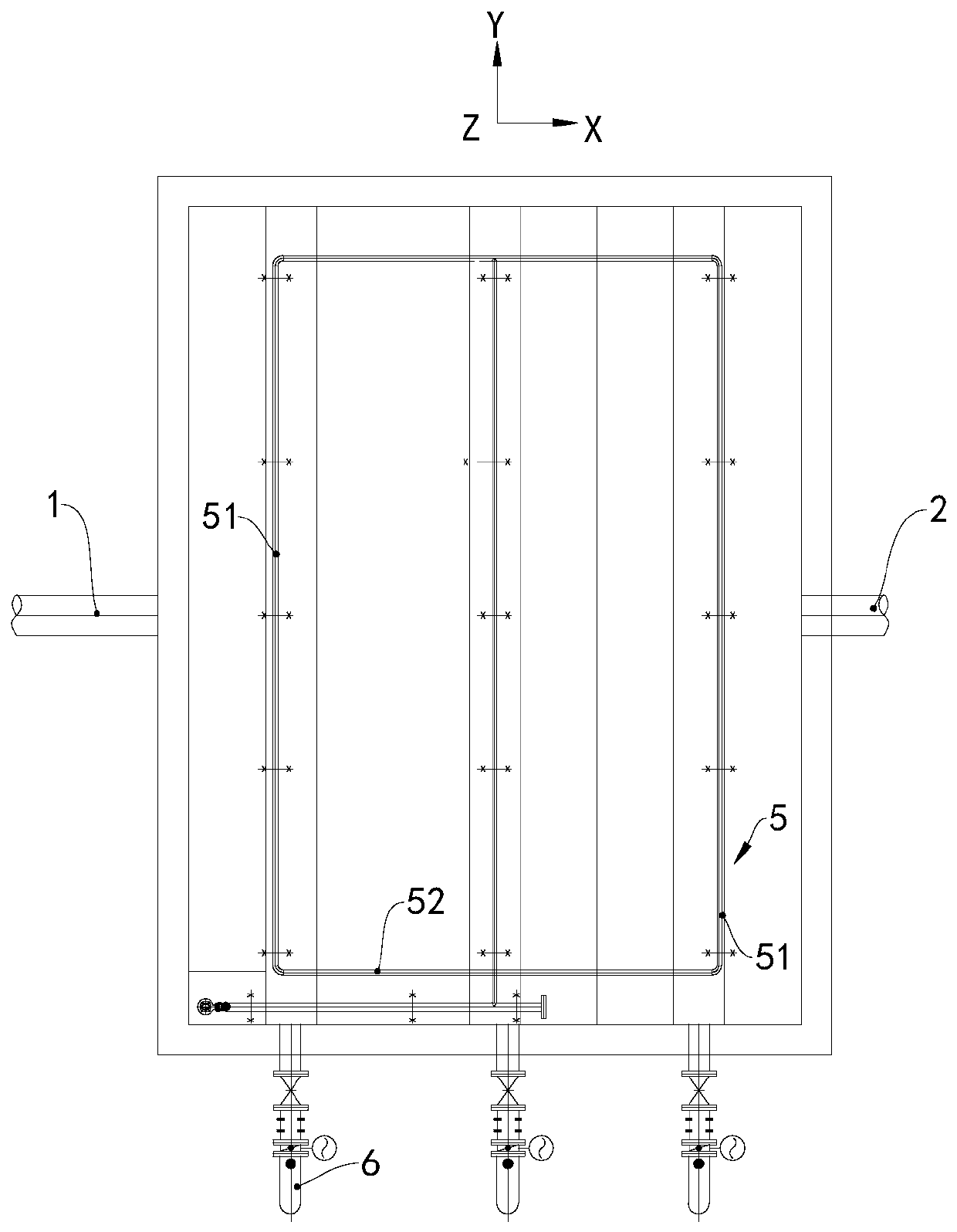 Active carbon adsorption zone and water treatment pool