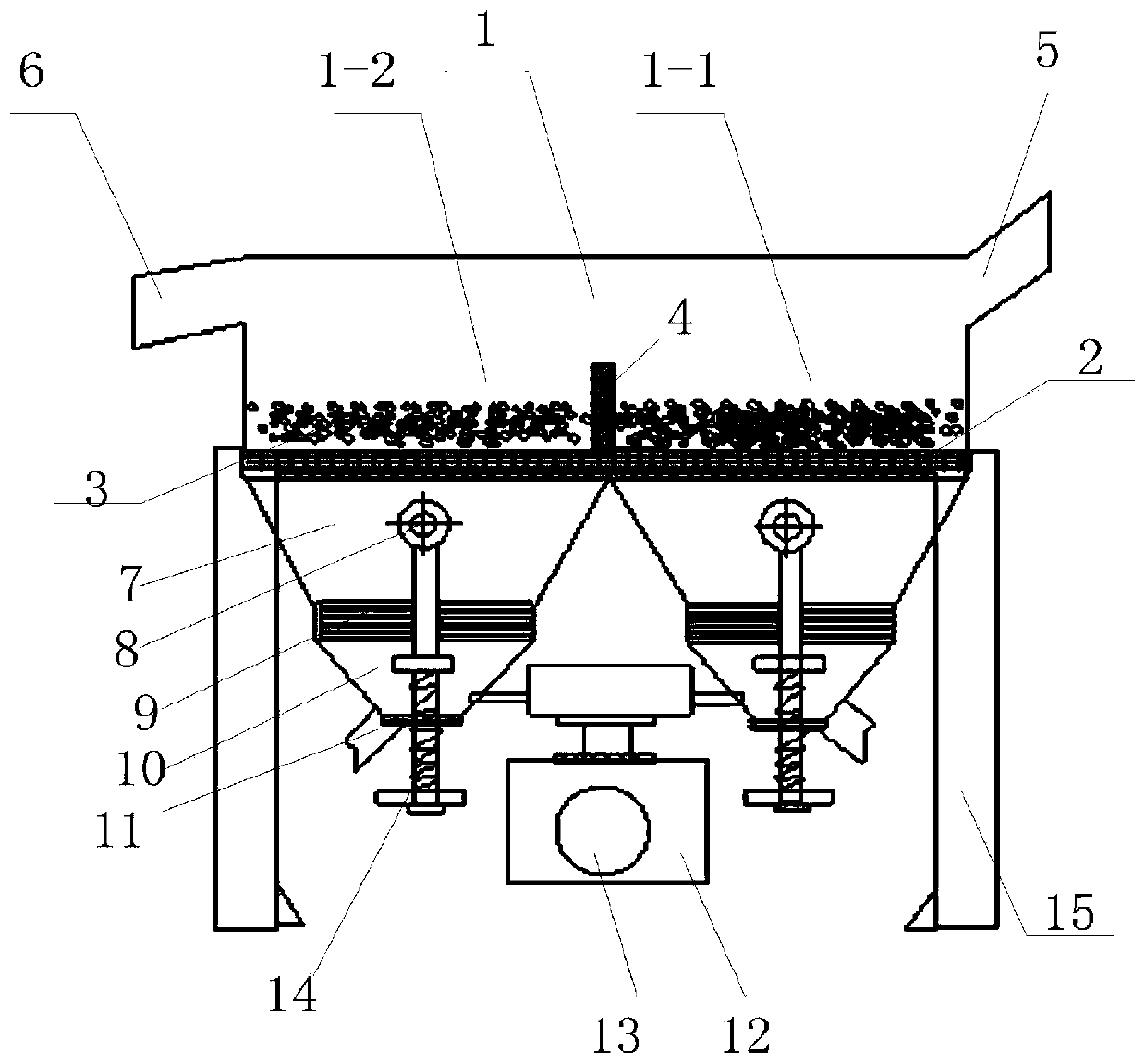 Coarse slime separation diaphragm jig and arrangement mode thereof