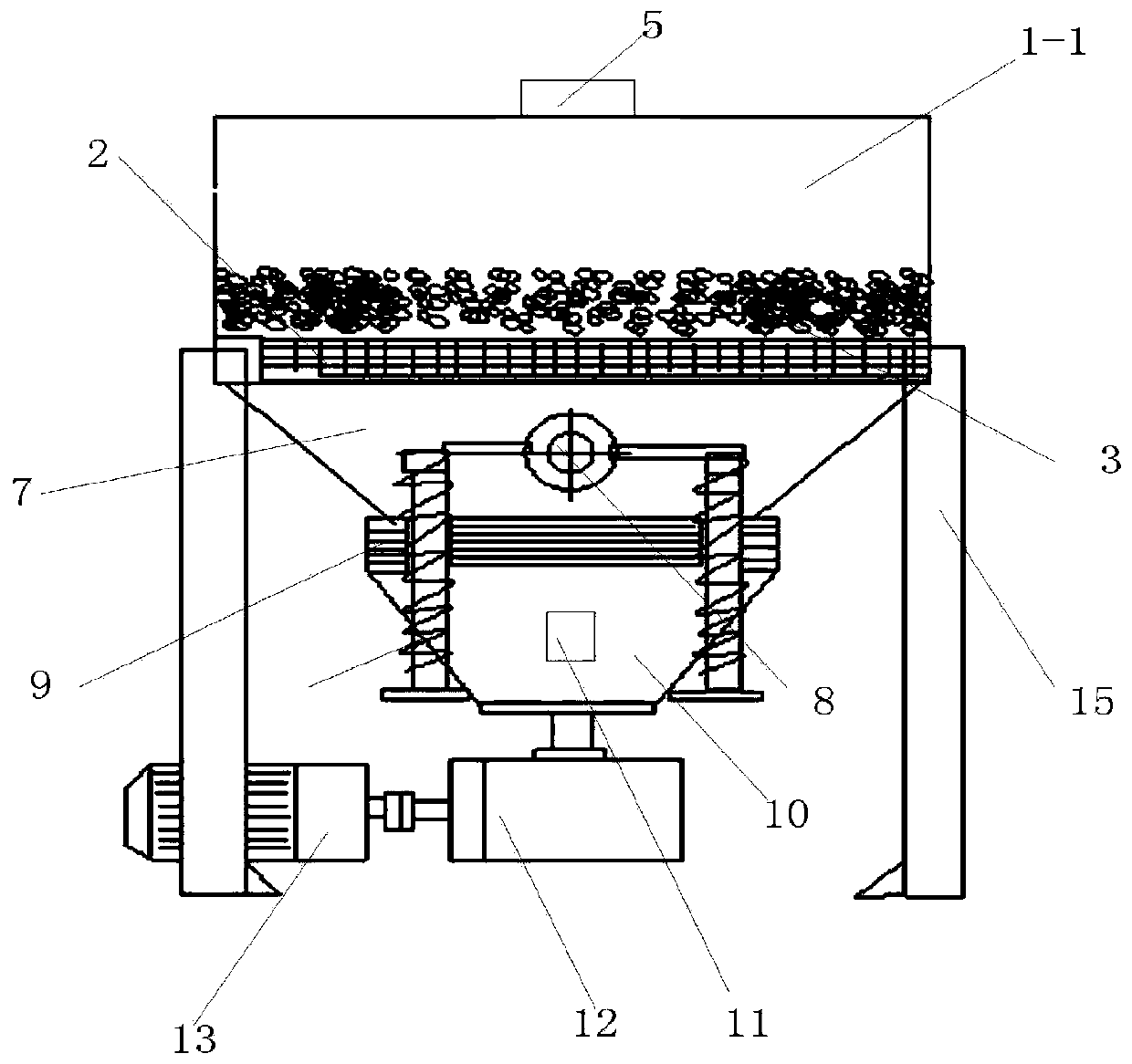 Coarse slime separation diaphragm jig and arrangement mode thereof