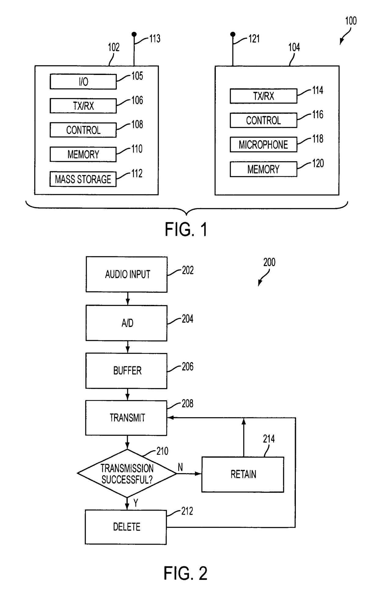 Range-sensitive wireless microphone with out-of-range recording feature
