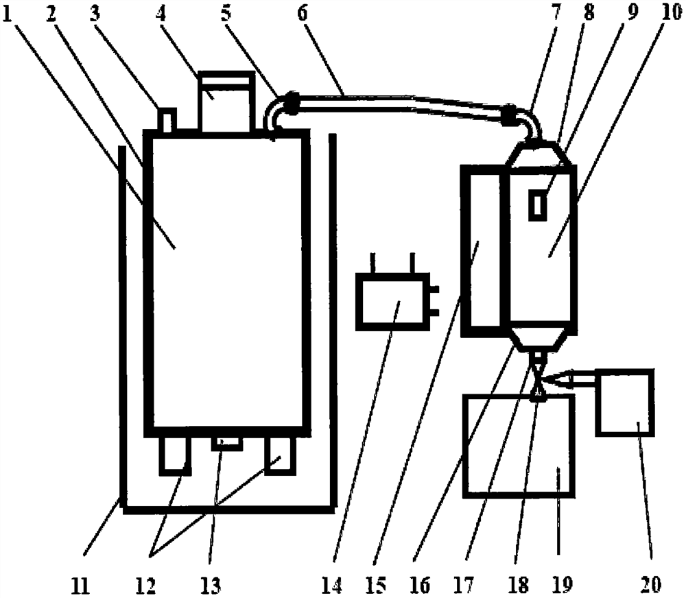 Small-sized air-cooled distilled water preparation device