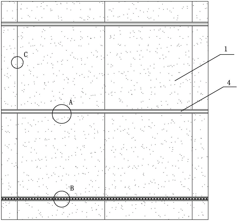 Wall face tile pavement structure