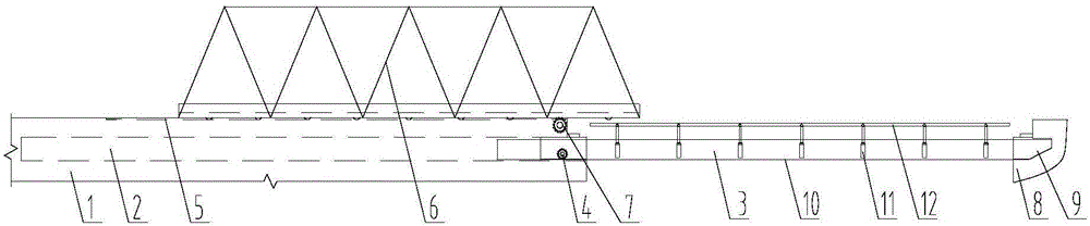Telescopic movable bridge and using method