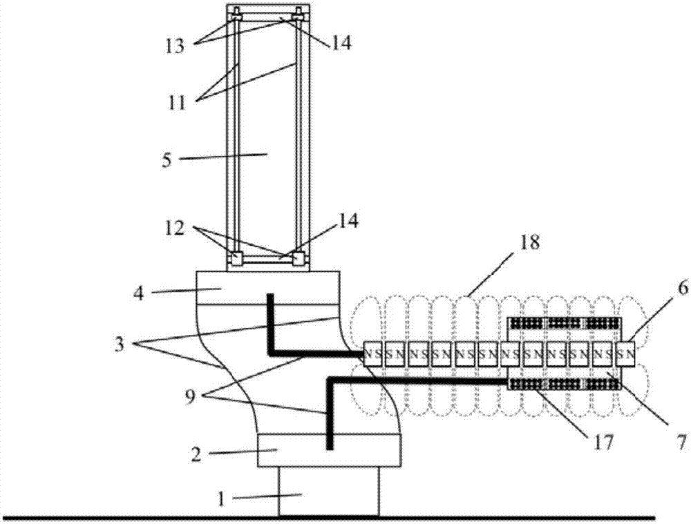 Flow-induced vibration power generation device using active flow control