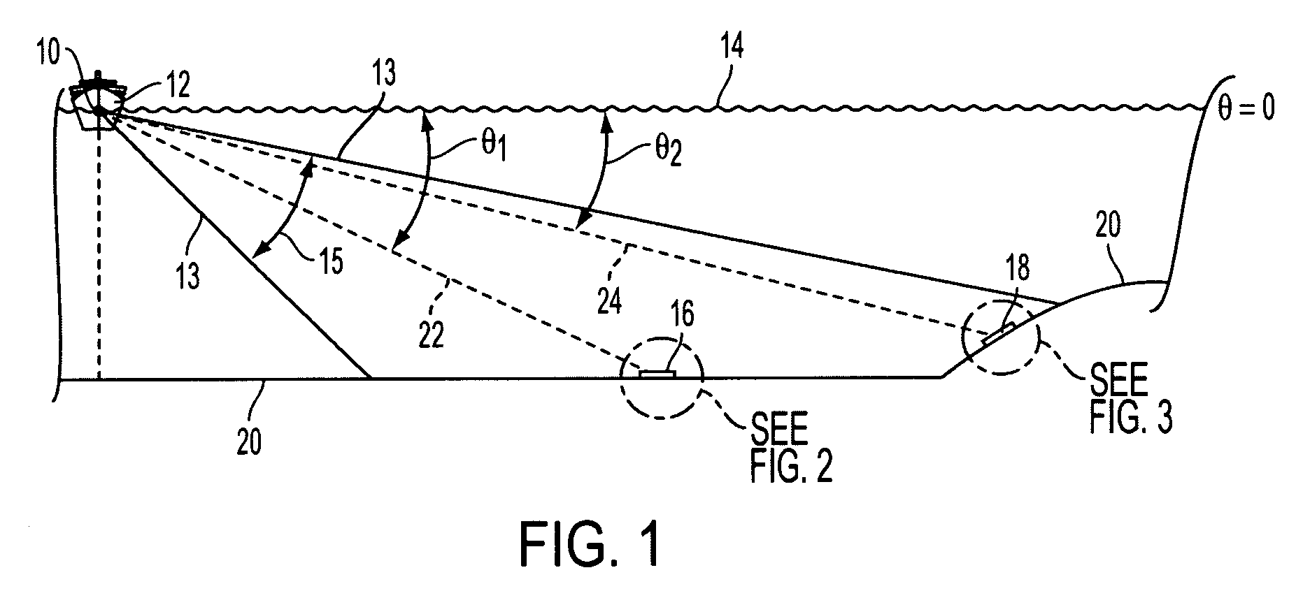 Apparatus and method for grazing angle independent signal detection