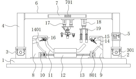 Laser cutting device capable of conducting deburring treatment on automobile exhaust bent pipes