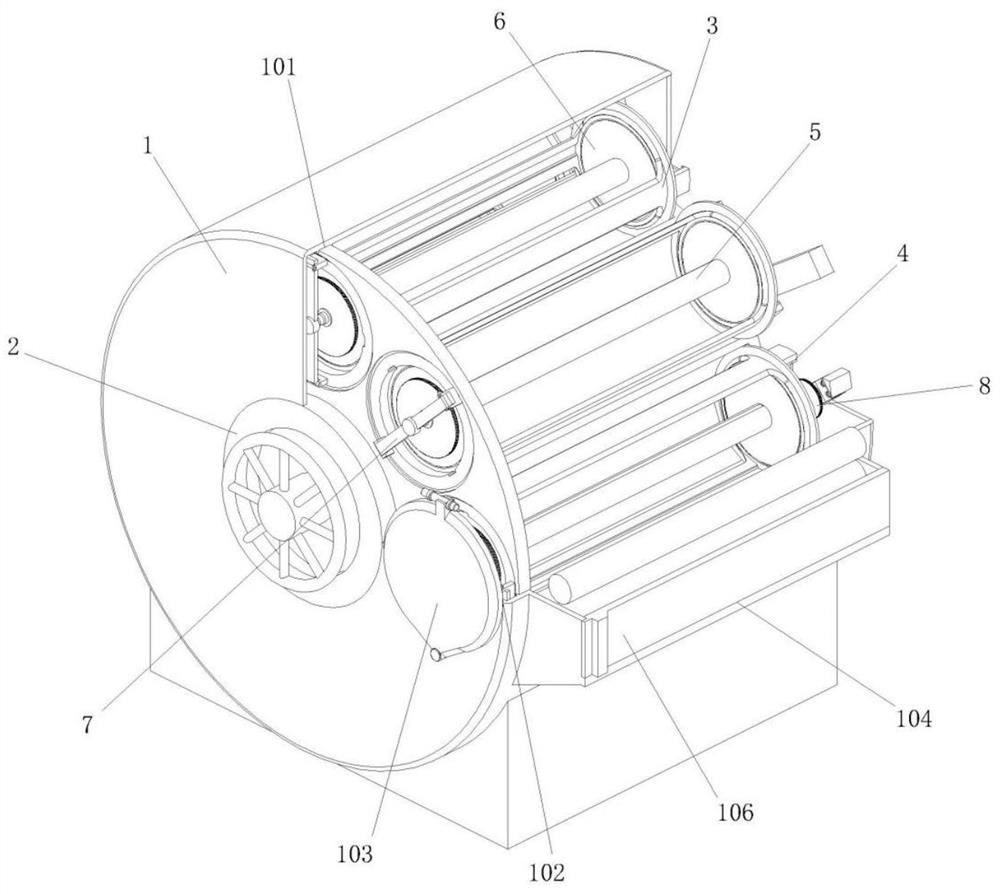 A winding storage device for chemical fiber fabric production