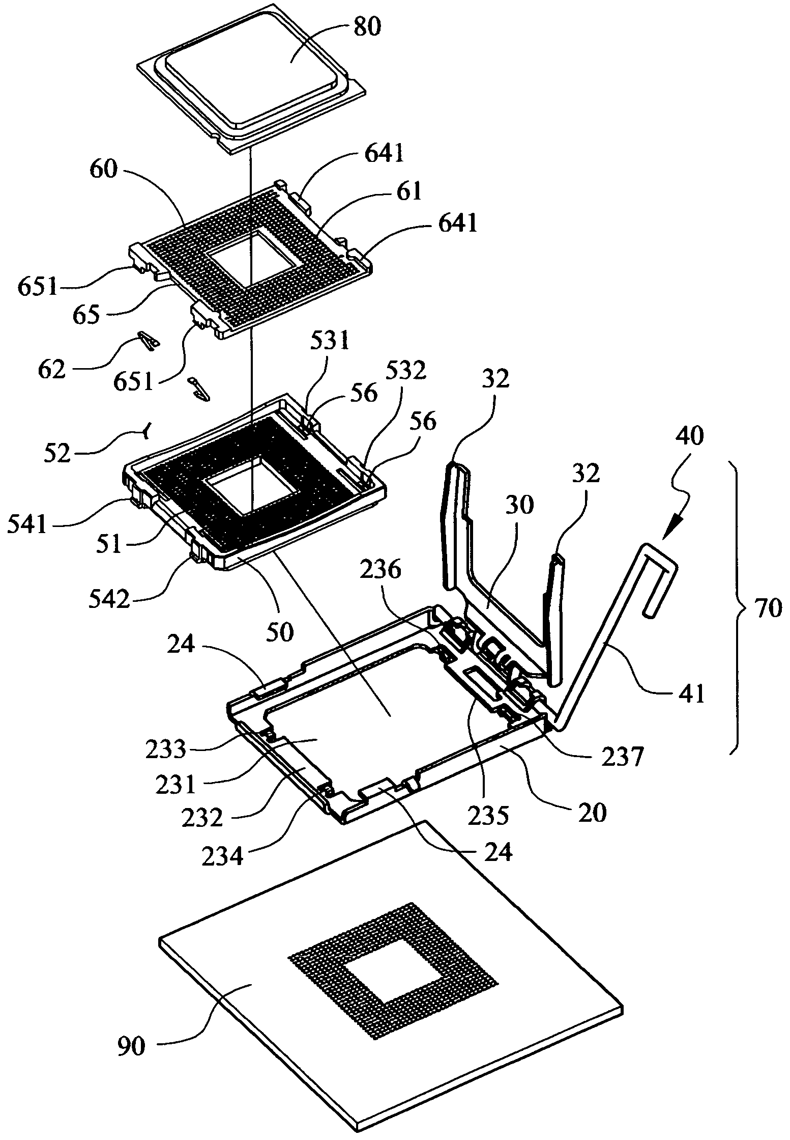 Land grid array integrated circuit connector