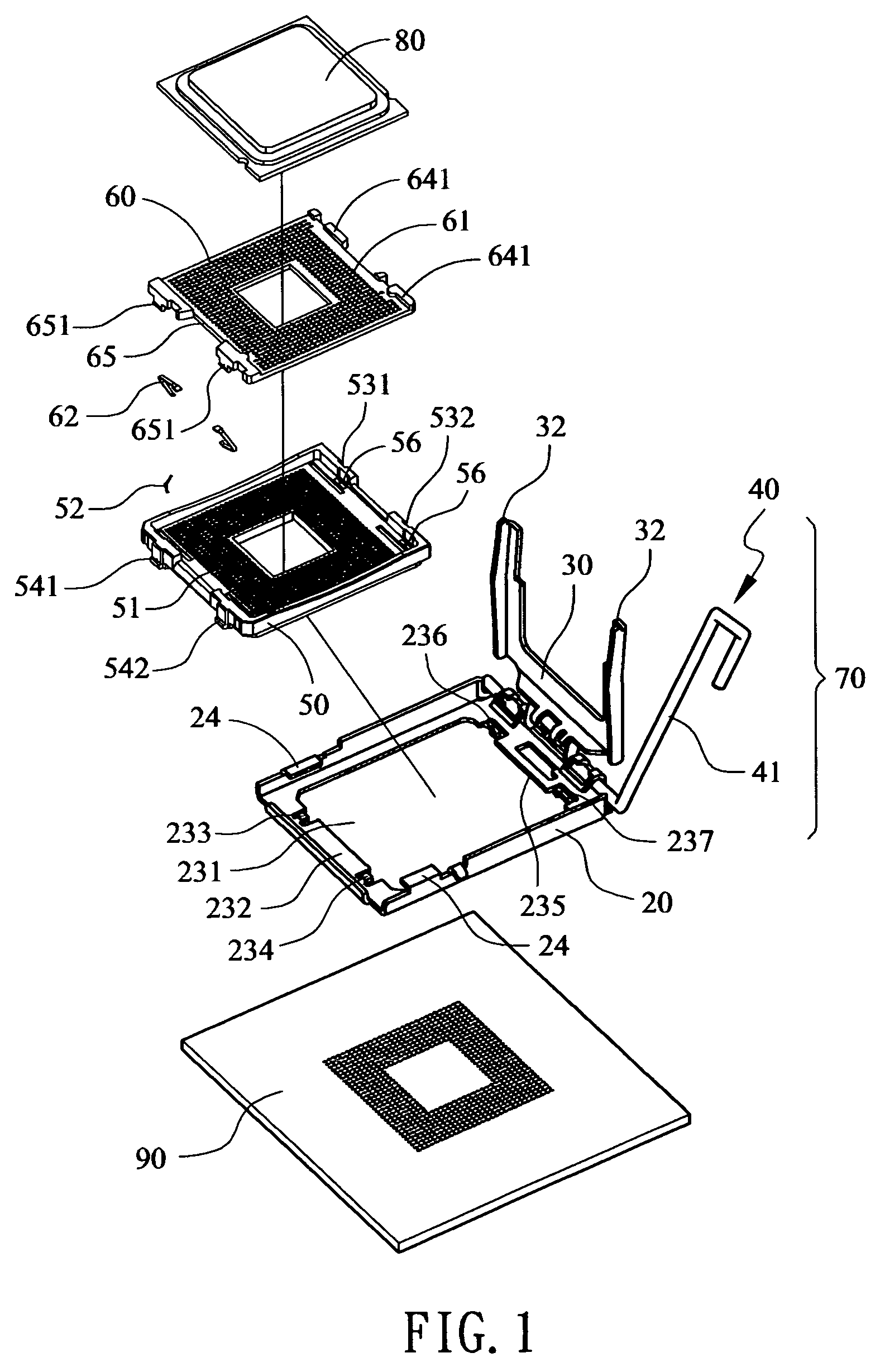 Land grid array integrated circuit connector
