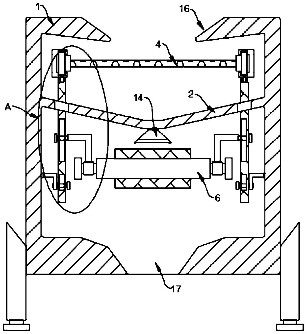 Grain falling impact driven refined grain classificator