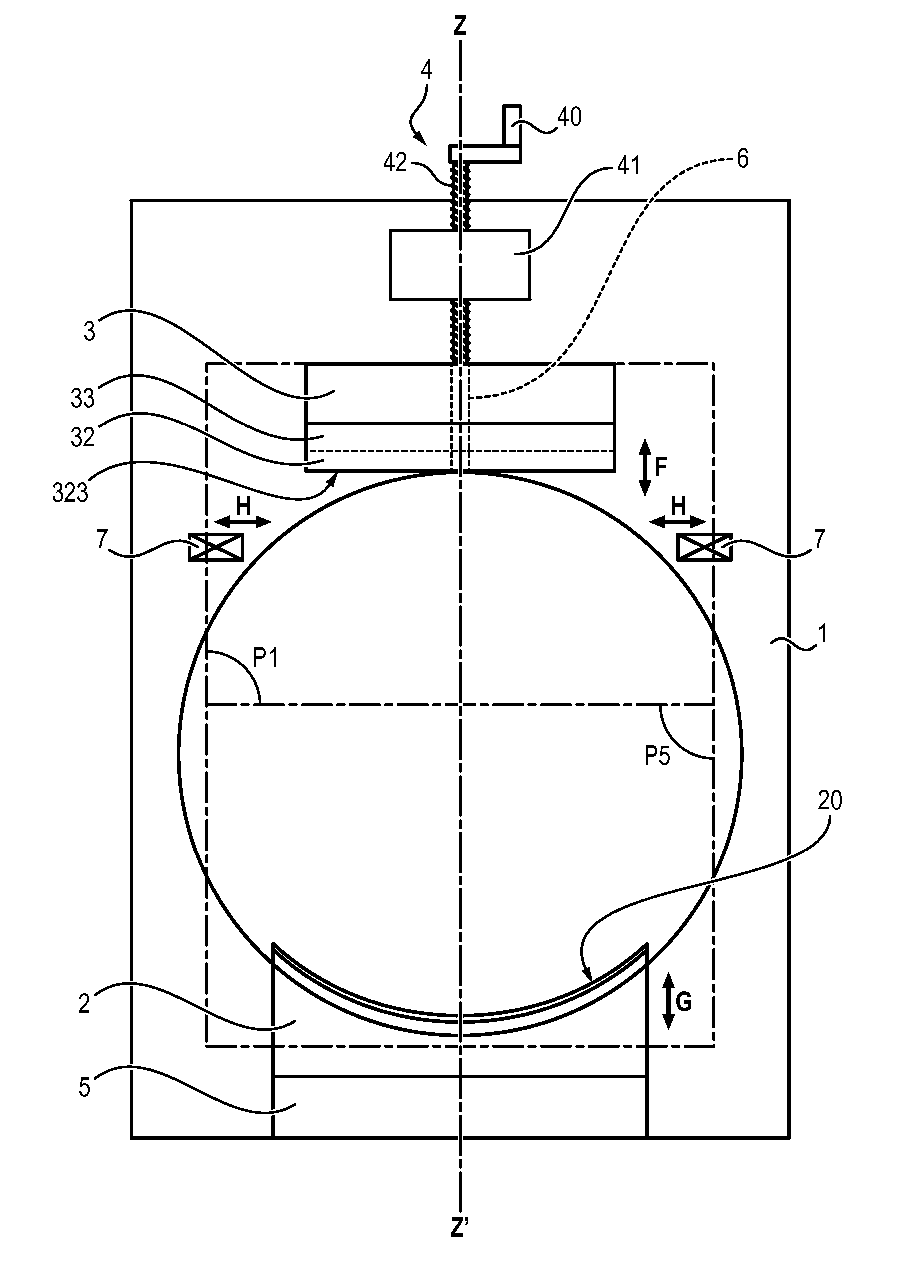 Device for separating two substrates