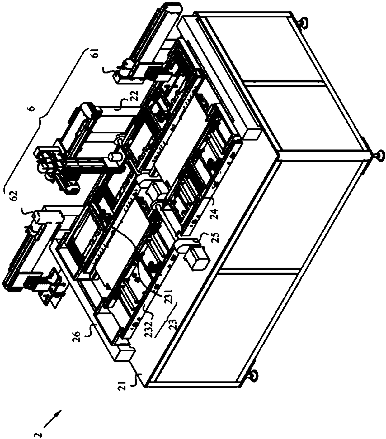 Glue spraying device and glue spraying production line