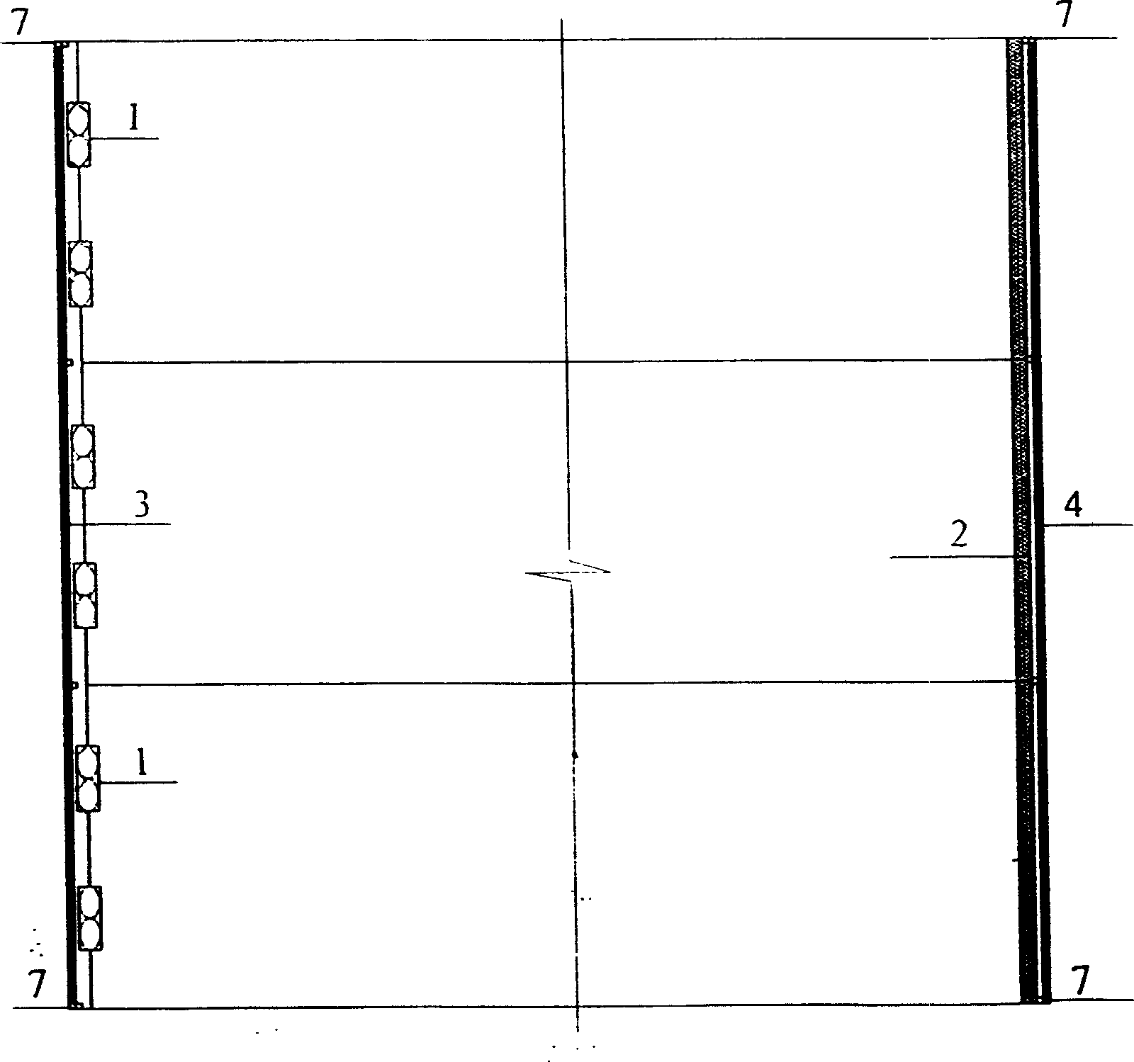 Natural ventilating and mechanical ventilating dual-purpose system for continuous-building type greenhouse