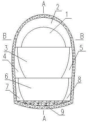 Tunnel milling and excavation in medium-hard strata and supporting mechanized construction method