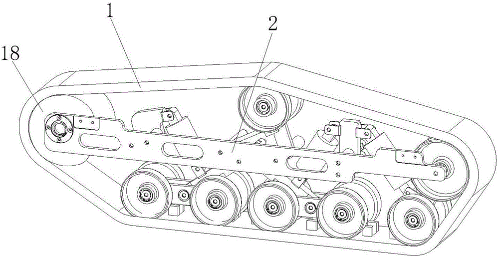 Crawler belt elastic mechanism