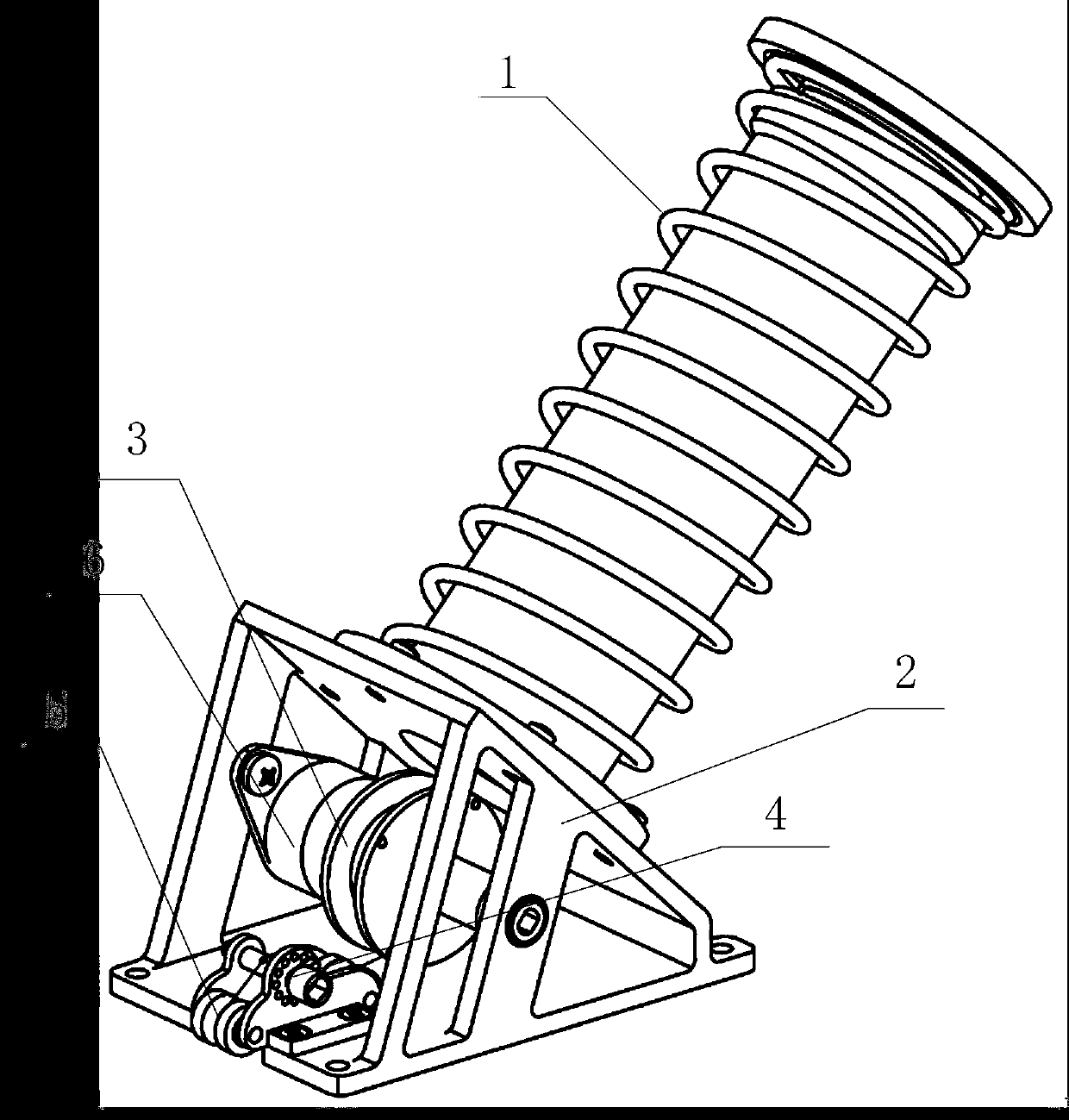 A telescopic satellite antenna