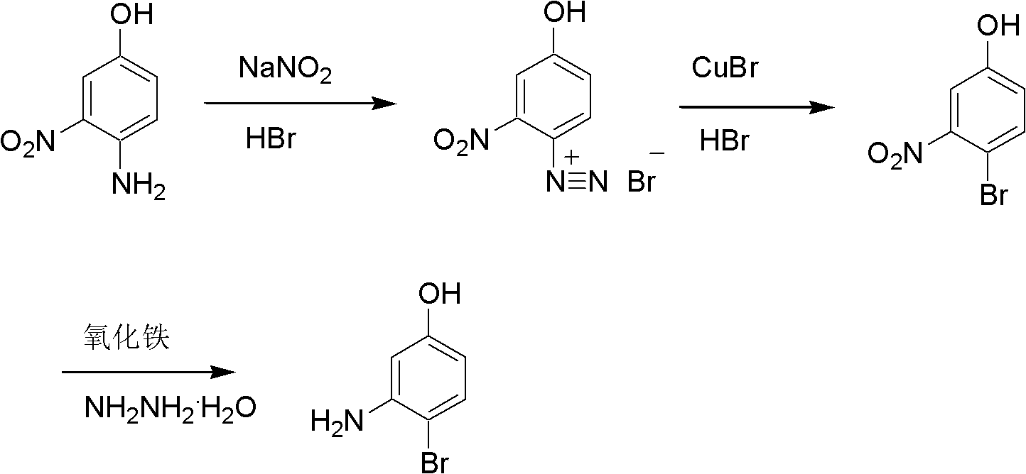 Method for synthesizing 3-amino-4-bromophenol