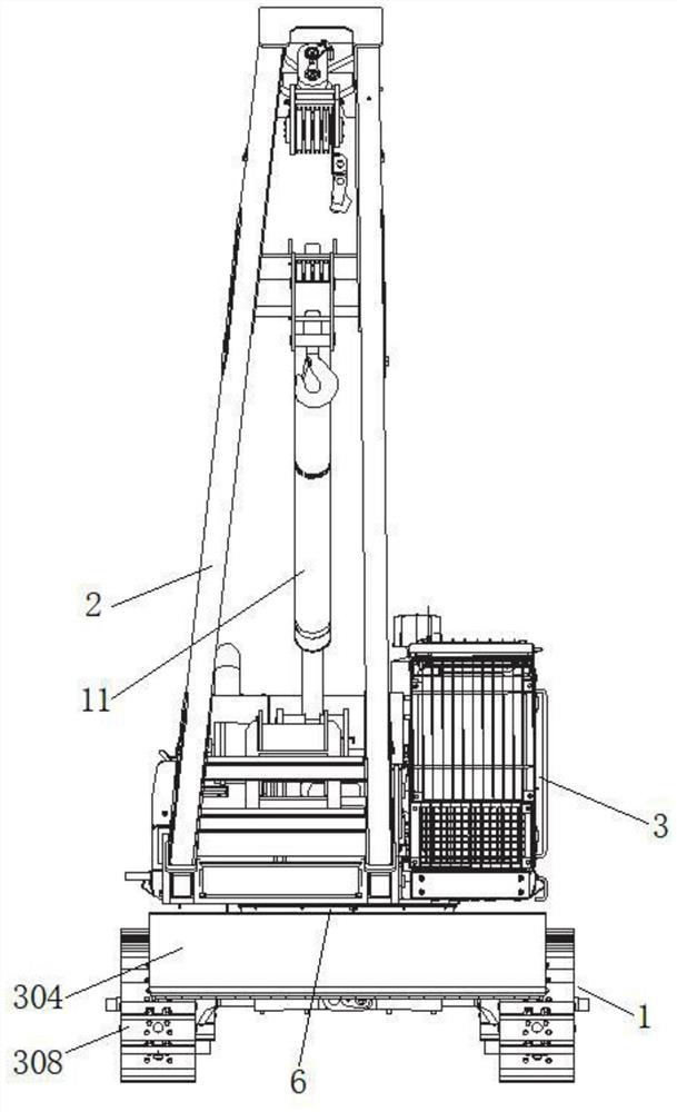 All-terrain multi-functional pipe lifting machine based on excavator platform