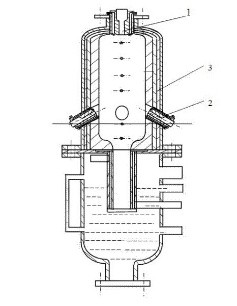 Coal water slurry gasifying furnace with five nozzles