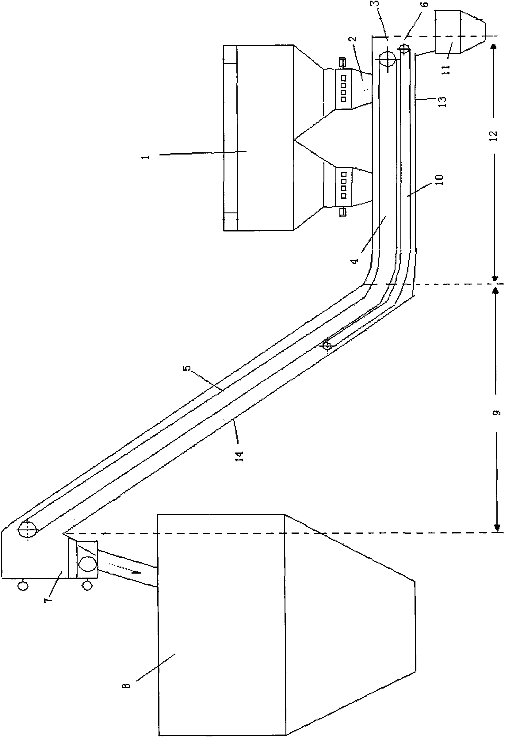 Dry-type slag-conveying device